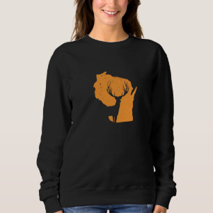 Deer Hunting In Wisconsin We Love Hunting Deer Sweatshirt