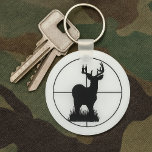 Deer Hunting Key Ring<br><div class="desc">A deer hunting in the sight target. This design looks really effective on these Keychain</div>