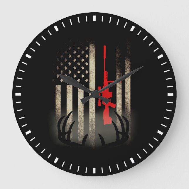 Deer hunting large clock (Front)