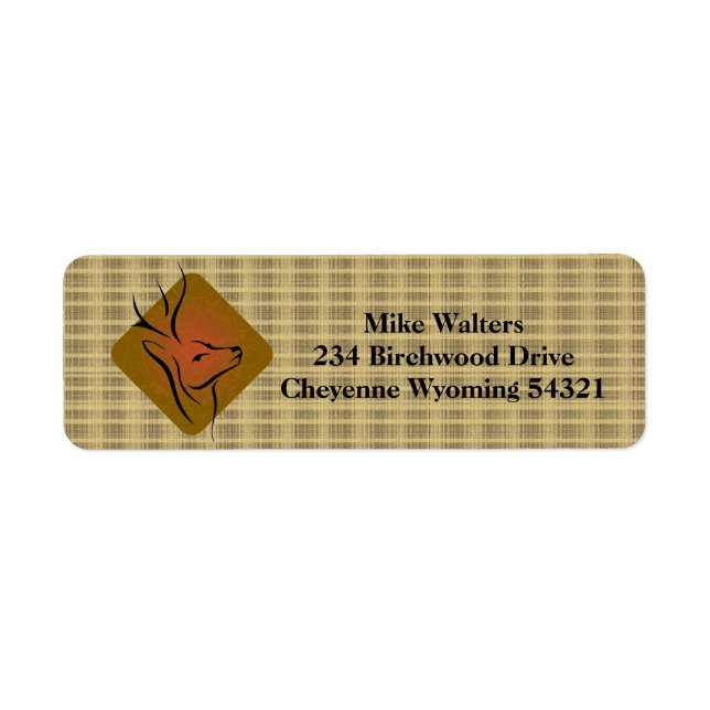 Deer Hunting Logo Return Address Label (Front)