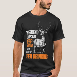 Deer Hunting Season Hunter Drinking  T-Shirt