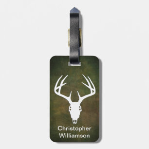 Deer Hunting Skull w/ antlers Luggage Tag