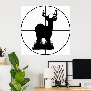 Deer Hunting Target Silhouette Poster