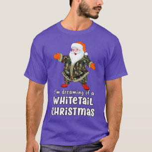 Deer Hunting Whitetail Christmas Camo Santa  T-Shirt
