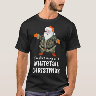 Deer Hunting Whitetail Christmas Camo Santa  T-Shirt