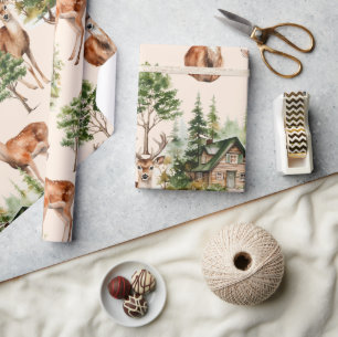 Deer Hunting Wildlife Rustic Holiday Christmas Wrapping Paper