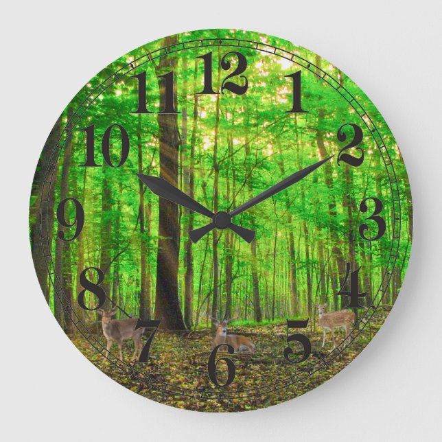 Deer image for Round (Large) Wall Clock (Front)