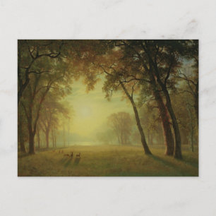 Deer in a Clearing, Yosemite by Albert Bierstadt Postcard