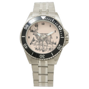 Deer In A Field Drawing Watch