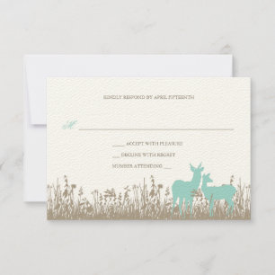 Deer in a Field Wedding Invitation