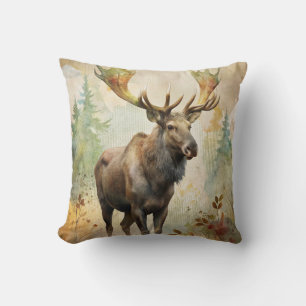 Deer in a Forest Cushion
