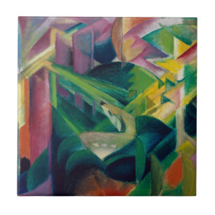 Deer in a Monastery Garden by Franz Marc Ceramic Tile
