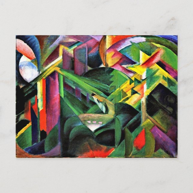 Deer in a Monastery Garden, fine art painting Postcard (Front)