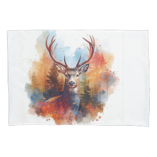 Deer in an Autumn Forest Pillowcase