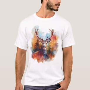 Deer in an Autumn Forest T-Shirt