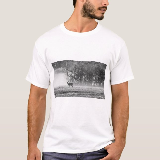 Deer in an autumn morning T-Shirt (Front)
