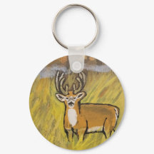 Deer In Fall Keychain