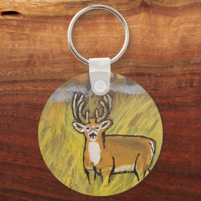 Deer In Fall Keychain (Front)