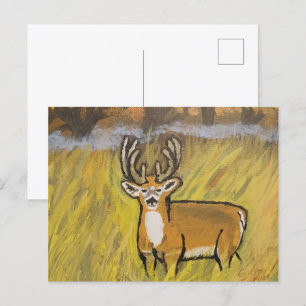 Deer In Fall Postcard