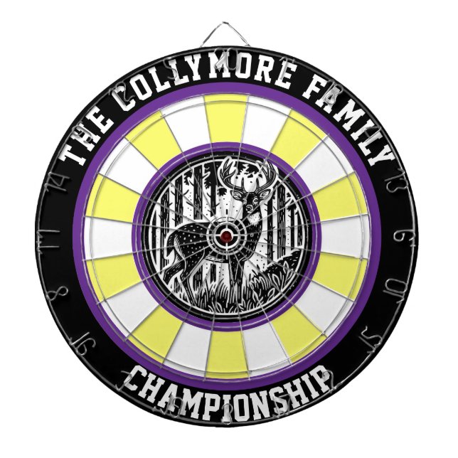 Deer in Forest Target Art Dartboard (Front)