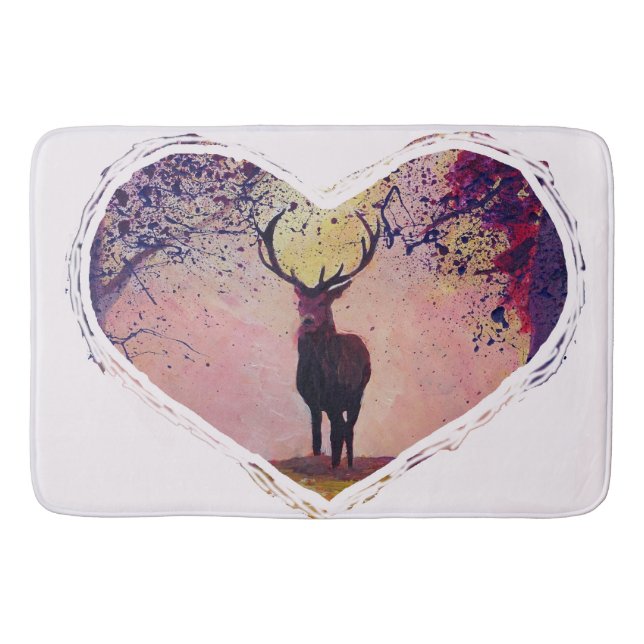 Deer in Love Bath Mat (Front)