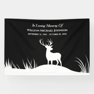 Deer In Loving Memory Remembrance Memorial Funeral Banner