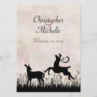Deer in Meadow Wedding Invitation