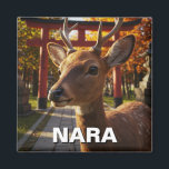 Deer in Nara Park Japan Travel Magnet<br><div class="desc">Nara, Japan, is a city rich in history and culture, known for being the first permanent capital of Japan in the 8th century. Located in the Kansai region, it is home to some of the country’s most important temples, shrines, and historical sites. One of its most famous landmarks is Tōdai-ji...</div>