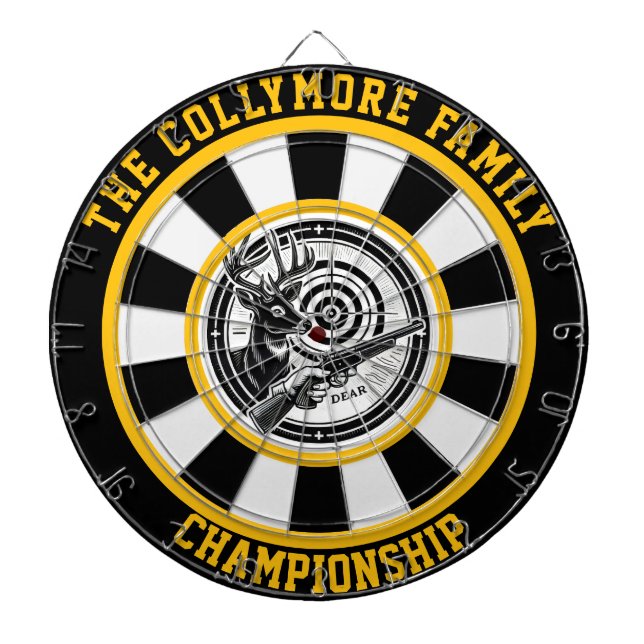 Deer in Peaceful Forest Art Dartboard (Front)