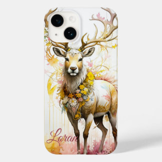 Deer in pink colours Case-Mate iPhone 14 case