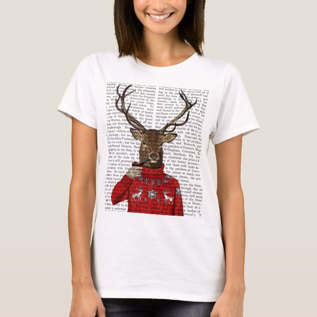 Deer in Ski Sweater 2 (Front)