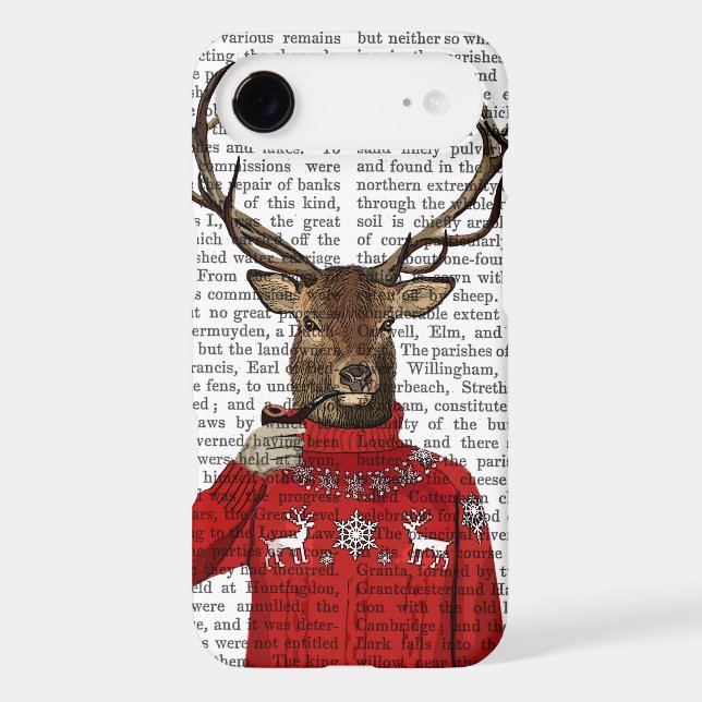 Deer in Ski Sweater 2 Case-Mate iPhone Case (Back)