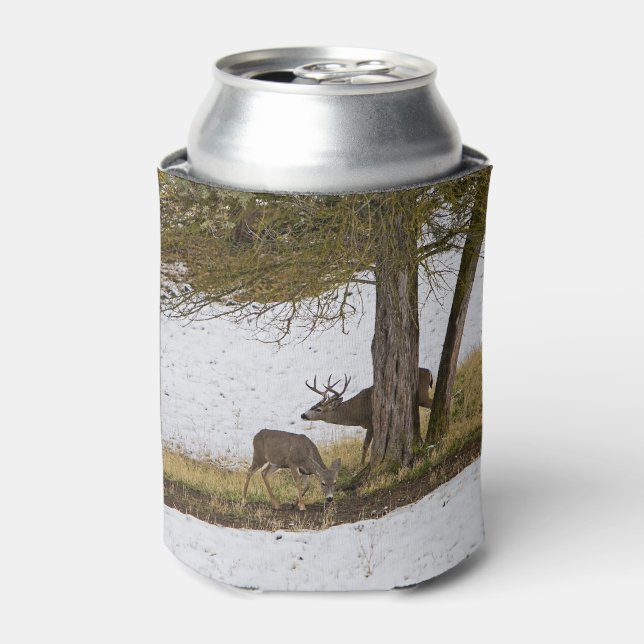 DEER IN SNOW CAN COOLER (Can Front)
