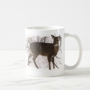 Deer in Snow Coffee Mug