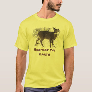 Deer in Snow - Earth Day T-Shirt