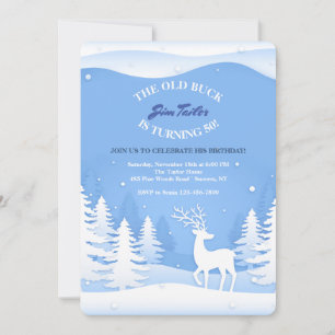 Deer in Snow Invitation