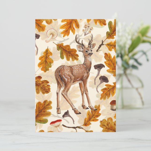 Deer in the autumnal forest (Standing Front)