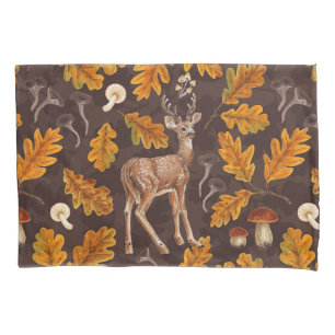 Deer in the autumnal forest 2 pillowcase