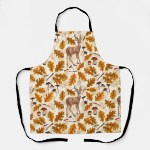 Deer in the autumnal forest apron