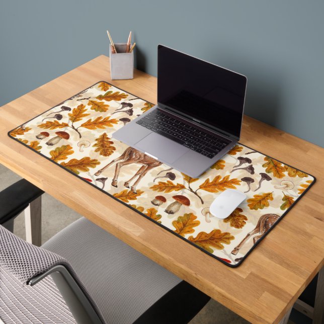 Deer in the autumnal forest desk mat (Office 2)