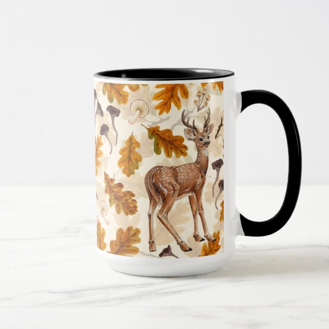 Deer in the autumnal forest mug (Right)