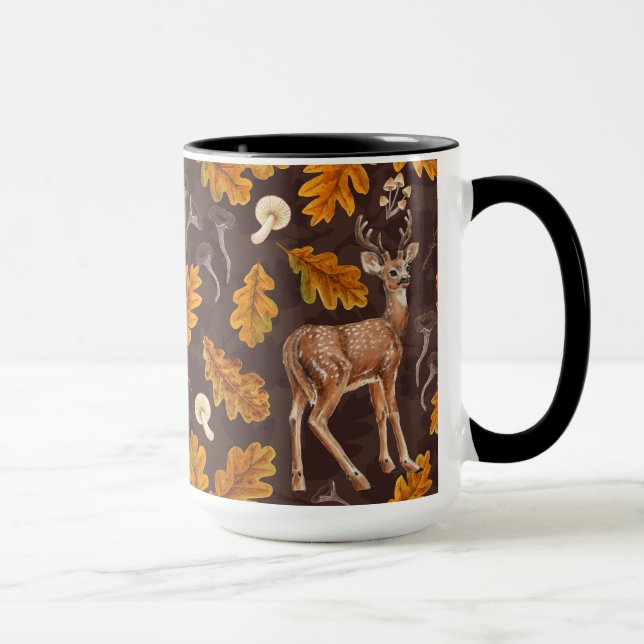 Deer in the autumnal forest mug (Right)