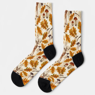 Deer in the autumnal forest socks