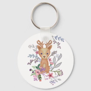 deer in the bush key ring