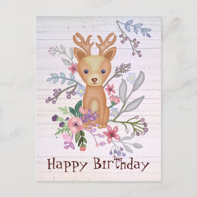 deer in the bush postcard (Front)