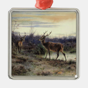 Deer in the Forest at Fontainebleau (Rosa Bonheur) Metal Ornament