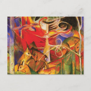Deer in the Forest by Franz Marc Postcard