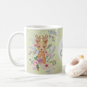 deer in the forest, personalized coffee mug