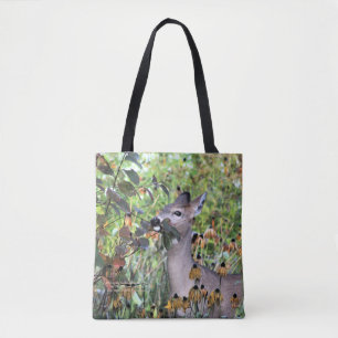 Deer in the Gardens After the Frost Tote Bag