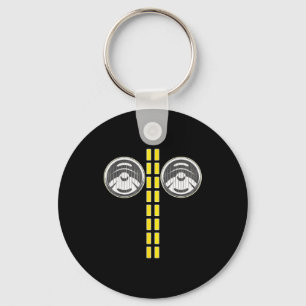 Deer In The Headlights Matching Couples Halloween Key Ring
